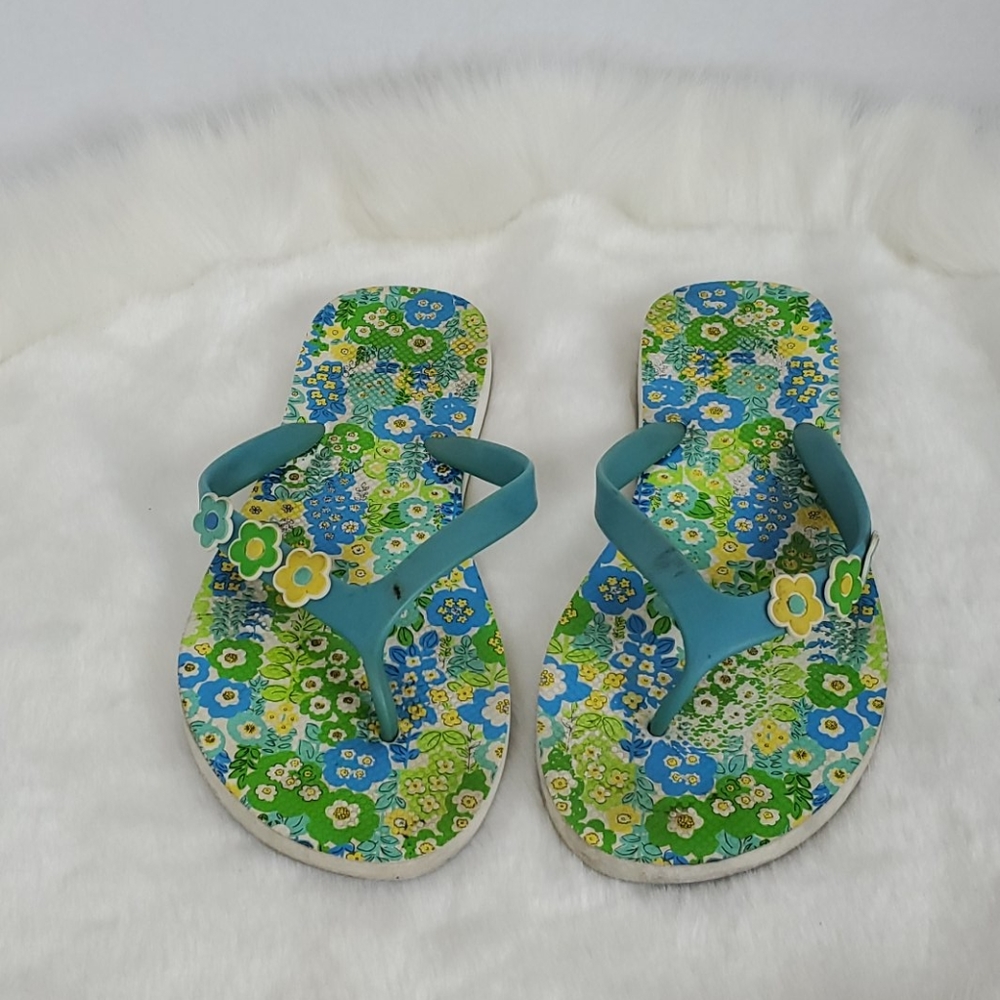 Vera Bradley flip flops sandals floral women size 9-10